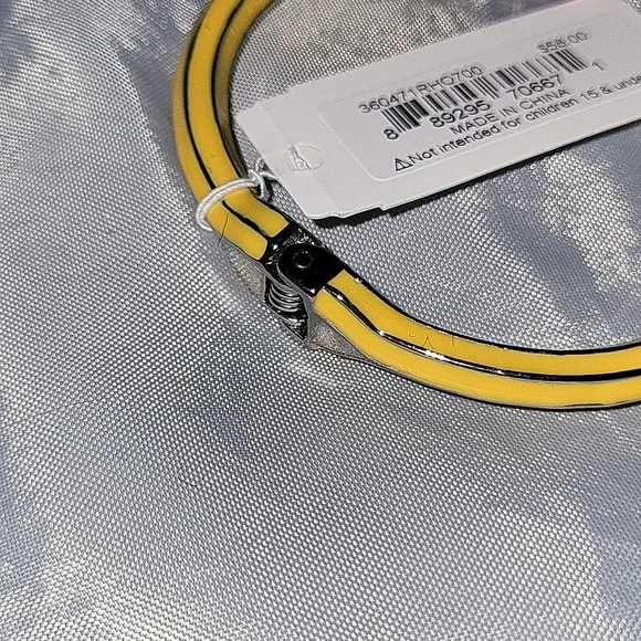 Betsey Johnson Pencil Hinged Yellow, Pink And Silver Bracelet BNWT TA Th - Picture 3 of 3
